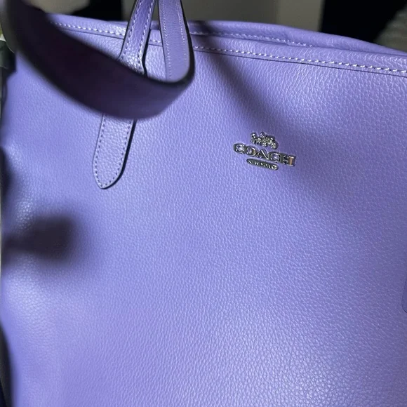 Coach Purple Tote Bag - Picture 2 of 8